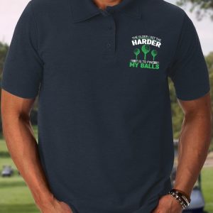 Men's The Older I Get The Harder It Is To Find My Balls Funny Graphic Printing Casual Text Letters Polo Collar Polo Shirt, T-shirts, Lilicloth.com