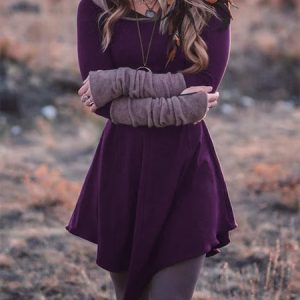 Brown Hoodie Cotton Casual Shirt & Top, Sweatshirts & Hoodies, color:Purple|size:XXL, JustFashionNow