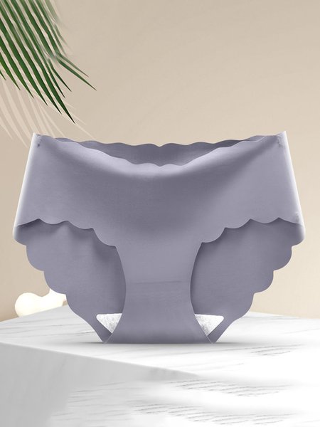 Breathable Fashion Non-marking Antibacterial Lightweight Underwear, Briefs, color:Light Gray|size:XL, JustFashionNow