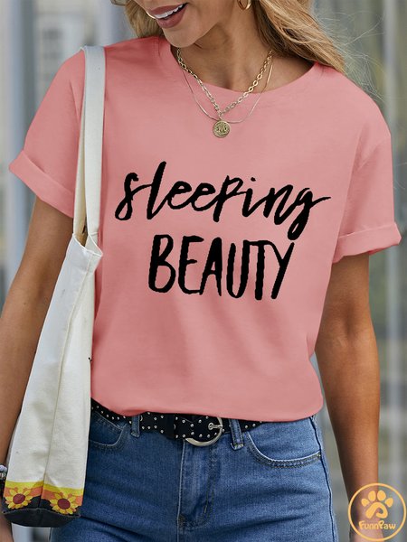 Lilicloth X Funnpaw Women's Sleeping Beauty Pet Matching T-Shirt, color:Pink|size:XXL, Lilicloth.com