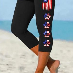 Casual Abstract Regular Fit Leggings, Leggings, color:Blue|size:3XL, JustFashionNow
