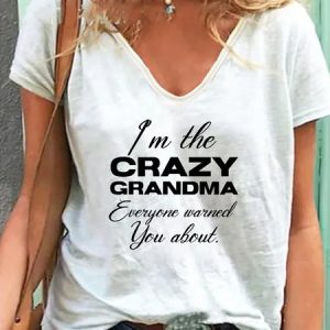 V Neck Casual Short Sleeve T-Shirt, T-shirts, color:White|size:XXL, Noracora