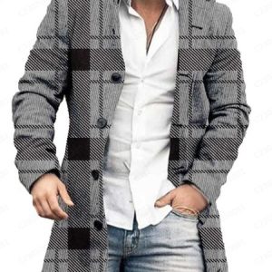 Geometric Urban Shawl Collar Regular Fit Coat, Jackets, color:Color27|size:3XL, JustFashionNow