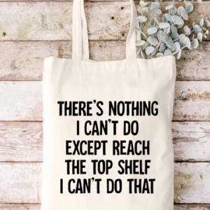 There's Nothing I Can't Do Funny Text Letters Casual Shopping Tote Bag, color:White|size:One-size, Lilicloth.com