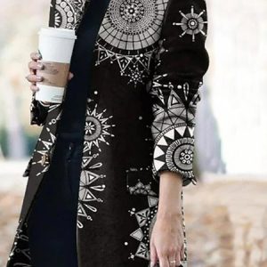 Vintage Pocket Stitching Blazer With No, Blazers, color:Black|size:3XL, JustFashionNow