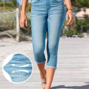 Loose Denim Casual Plain Jeans, Denim&Jeans, color:Blue|size:XXL, catalog Noracora shop