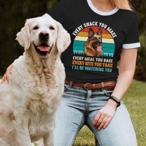Lilicloth X Funnpaw Women's Every Snack You Make Every Meal You Bake Every Bite You Take I'll Be Watching You T-Shirt, color:Black|size:L, Lilicloth.com