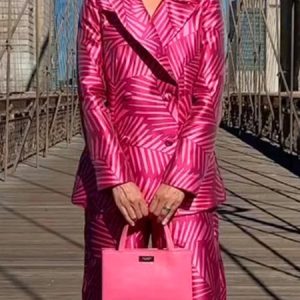 Regular Fit Lapel Collar Urban Blazer, Blazers, color:Deep Pink|size:XXL, Stylewe