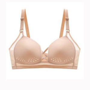 Women's breathable adjustable push-up detachable thin ABC cup bra, Crop Bras, color:Nude|size:40/90C, JustFashionNow