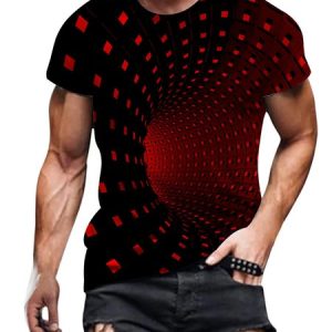 Crew Neck Casual T-Shirt, T-Shirts, color:Red|size:5XL, JustFashionNow