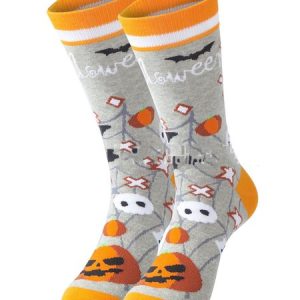 Halloween Funny Pattern Socks, Socks, color:Light Gray|size:One-size, JustFashionNow