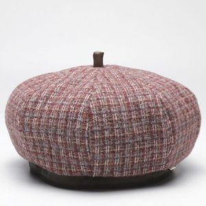 Houndstooth Warm Windproof Beret, Hats, color:Red|size:One-size, Stylewe