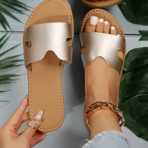 Hollow Comfortable Beach Sandals, Slippers, color:Champagne|size:42, JustFashionNow