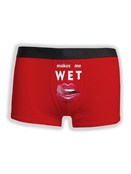 Text Letters Boxer, Men's Underwear, color:Red|size:XXL, JustFashionNow