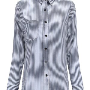 Shirt Collar Buttoned Long Sleeve  Shirt, Shirts & Blouses, color:Navy Blue|size:XXL, JustFashionNow
