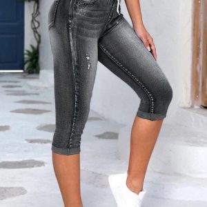 Plain Regular Fit Casual Jeans, Denim&Jeans, color:Black|size:XXL, Noracora