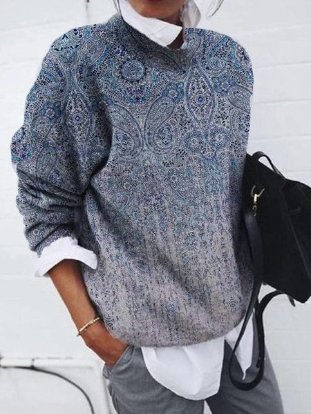 Ethnic Loose Casual Sweatshirt, Hoodies&Sweatshirts, Lilicloth.com