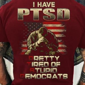 Men's Cotton I have PTSD Casual Letters T-Shirt, T-shirts, Lilicloth.com