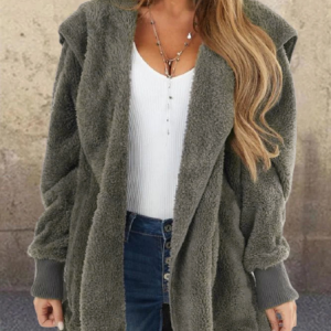V Neck Vintage Jacket, Coats, color:Gray|size:XXL, JustFashionNow