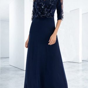 Women Plain V Neck Half Sleeve Comfy Casual Lace Maxi Dress, Dresses, color:Purplish blue|size:XXL, Noracora