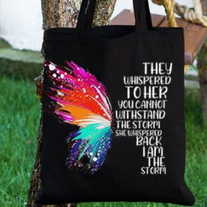 Women's Butterfly Shopping Tote, color:Black|size:One-size, Lilicloth.com