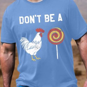 Men's Funny Don't Be A  Graphic Printing Cotton Casual T-Shirt, color:Blue|size:3XL, Lilicloth.com
