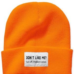 Don't Like Me Funny Text Letters Beanie Hat, Men's Accessories, Lilicloth.com