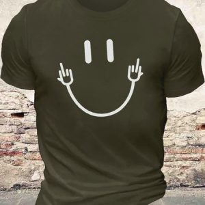 Men's T Cool Symbol Crew Neck Print Casual T-Shirt, T-shirts, Lilicloth.com