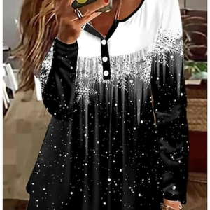 Casual Ombre Loose V Neck T-Shirt, T-Shirts, color:Black-white|size:XXL, JustFashionNow