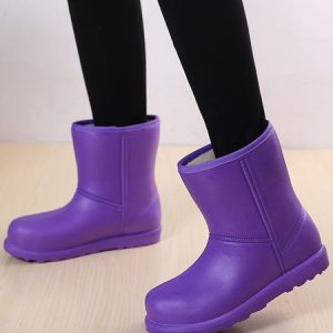 Solid Color Waterproof EVA Integral Molding Faux Fur Warm Waterproof Snow Boots, Boots, color:Color7|size:41, JustFashionNow