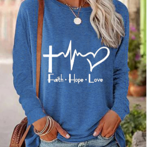 Text Letters Regular Fit Casual T-Shirt, T-Shirts, color:Blue|size:XXL, JustFashionNow