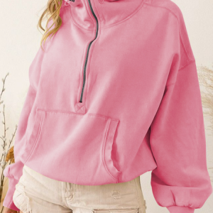 Casual Hoodie Plain Hoodie, Hoodies & Sweatshirts, color:Pink|size:XL, Noracora