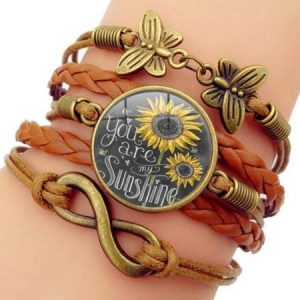 JFN  Fashion Casual  Alloy Sweet Jewelry Vintage Bracelet, Bracelets, color:Brown, JustFashionNow