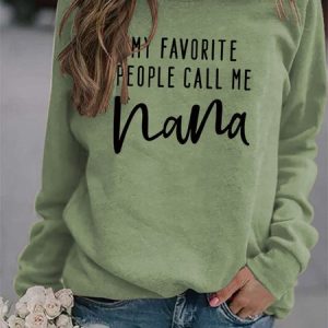 Casual Crew Neck Letter Pattern Sweatshirt, Hoodies & Sweatshirts, color:Green|size:XXL, Noracora