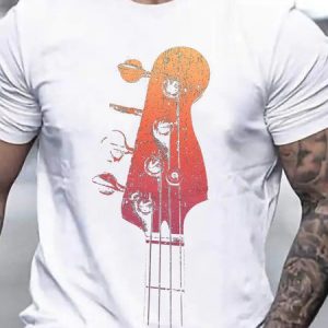 Crew Neck Regular Fit Casual Printing Short Sleeve T-Shirt, T-Shirts, color:White|size:3XL, JustFashionNow