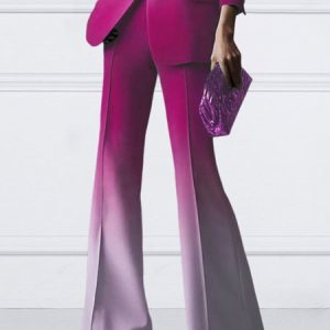 Urban Ombre Regular Fit Fashion Pants, Pants, color:Rose Red|size:XXL, Stylewe