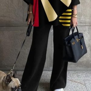 Plain Simple Urban Fashion Wide Leg Pants, Pants, color:Black|size:XXL, Stylewe
