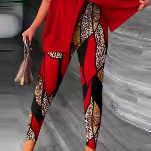 Abstract Tight Casual Pants, Pants, color:As Picture|size:XXL, Stylewe