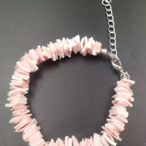 European and American Hawaiian Style Irregular Shell Necklace/Bracelet, Necklace, color:Pink|size:17cm+5cm(6.7''+2.0''), Noracora
