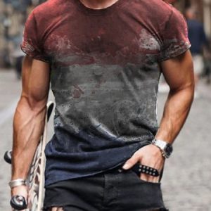 Casual Short Sleeve T-Shirt, T-Shirts, color:Color7|size:4XL, JustFashionNow