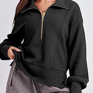 Loose Casual Sweatshirt, Sweatshirts & Hoodies, color:Black|size:XXL, JustFashionNow