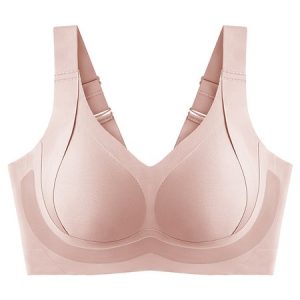 Plain Sports Bra & Panty Set, LINGERIES, color:Pink|size:S, Noracora