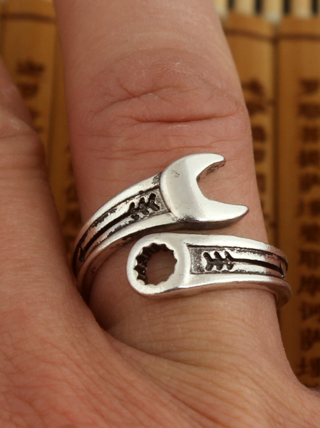Wrench Tool Open Ring, color:Silver, Lilicloth.com