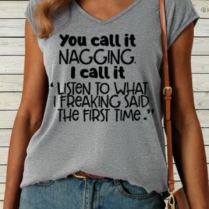 Women's Funny You Call It You Nail It Casual Tank Top, color:Gray|size:3XL, Lilicloth.com