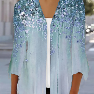 Casual Jersey Shirt Collar Kimono, Kimono, color:Blue|size:XXL, catalog Noracora shop