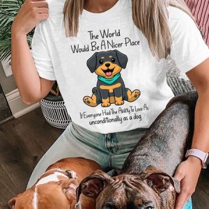 Lilicloth X Funnpaw X Ana The World Would Be A Nicer Place If Everyone Had The Ability To Love As Anconditionally As A Dog Women's T-Shirt, color:White|size:L, Lilicloth.com