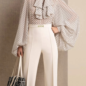 Summer Lightweight Non-Stretch Elegant Long Sleeve Top, Blouses and Shirts, color:White|size:XXL, Stylewe