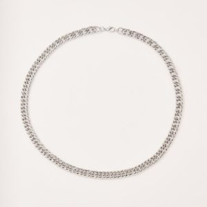 Urban Casual Chain Metal Necklace Choker Daily Commuting Women's Jewelry, Necklace, color:Silver|size:One-size, Noracora
