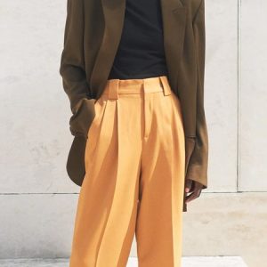 Plain Lapel Collar Urban Loose Blazer, Blazers, color:Deep Brown|size:XXL, Stylewe