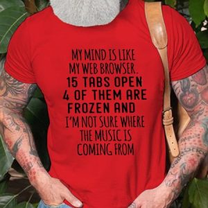 My Mind Men's Short sleeve T-shirt, color:Red|size:3XL, Lilicloth.com